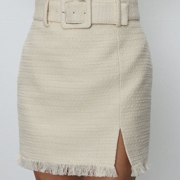Babaton ‘Pristina’ Twill Skirt - Giselle (Ivory) - Picture 4 of 4